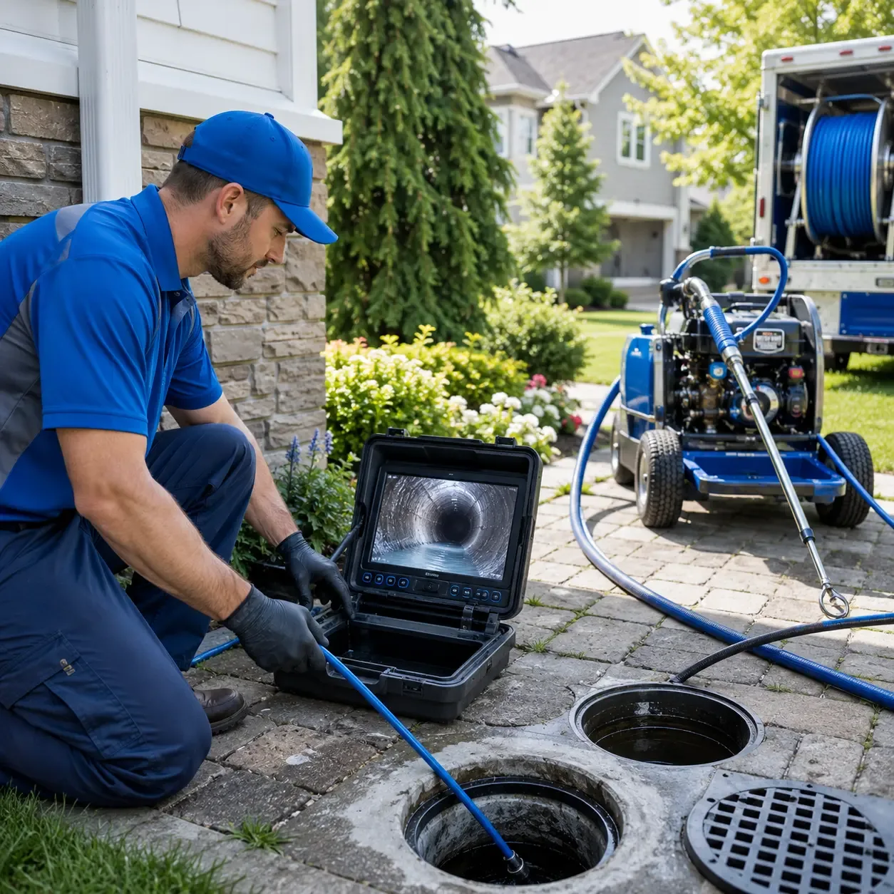 Outdoor drain cleaning professionals serving Darien, CT